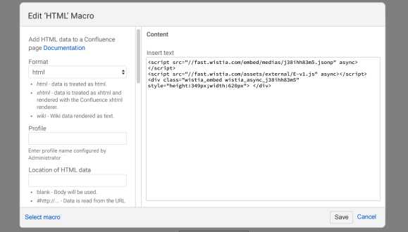 Вставка HTML-кода в таблицы и страницы Confluence
