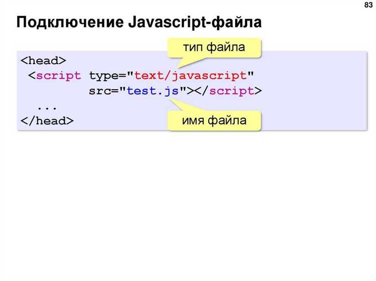 Добавление ссылки на внешний JavaScript-файл с помощью тега