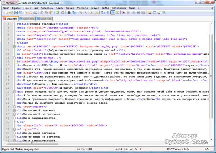 Основные типы тегов в HTML и их назначение