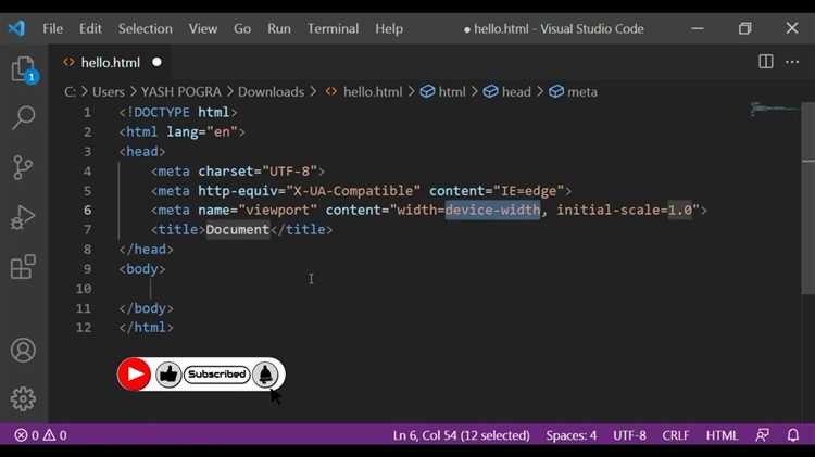 Горячие клавиши для комментариев в HTML в VS Code
