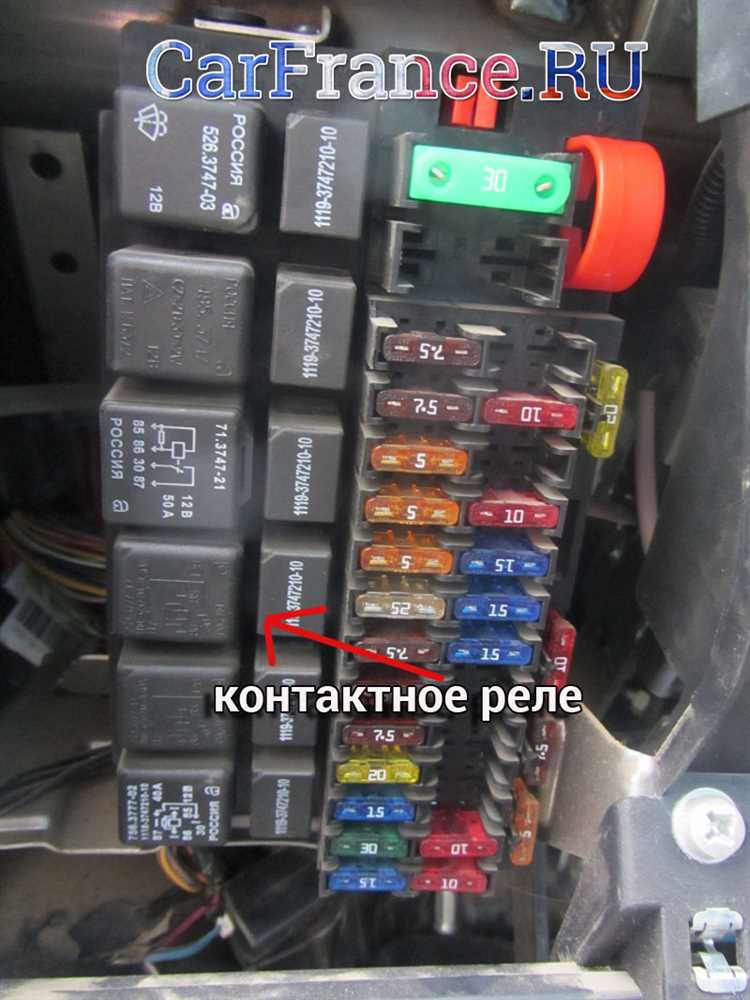 Номера контактов и их назначение на реле дальнего света