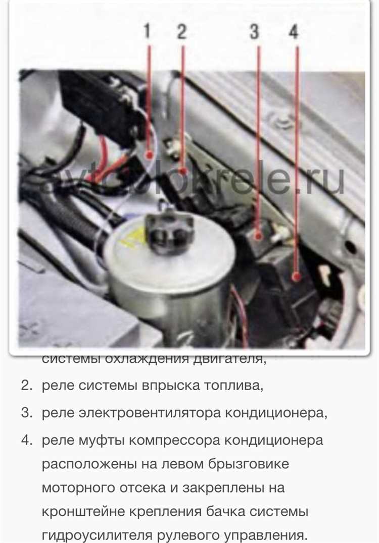 Расположение реле бензонасоса в салоне автомобиля ВАЗ 2111