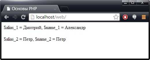 Формирование ссылок с параметрами программно