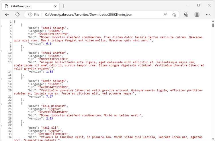 Чтение JSON-файла по URL с использованием fetch