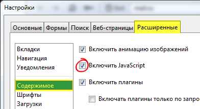 Проверка настройки JavaScript в Safari для macOS