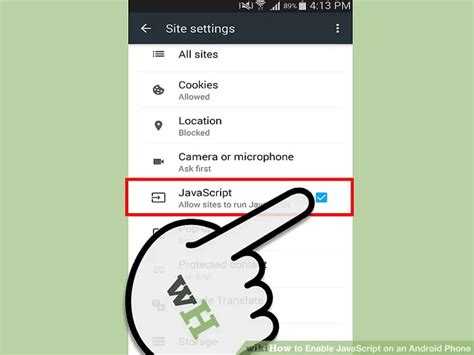 Как включить JavaScript в Samsung Internet
