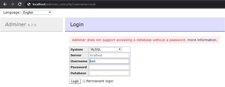 Как зайти в php adminer openserver