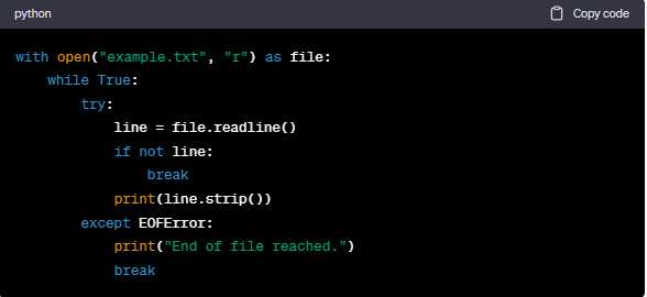Как обработать EOF при чтении из sys.stdin