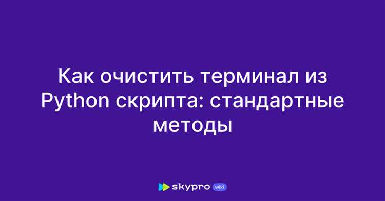 Применение команды os.system('cls') для очистки