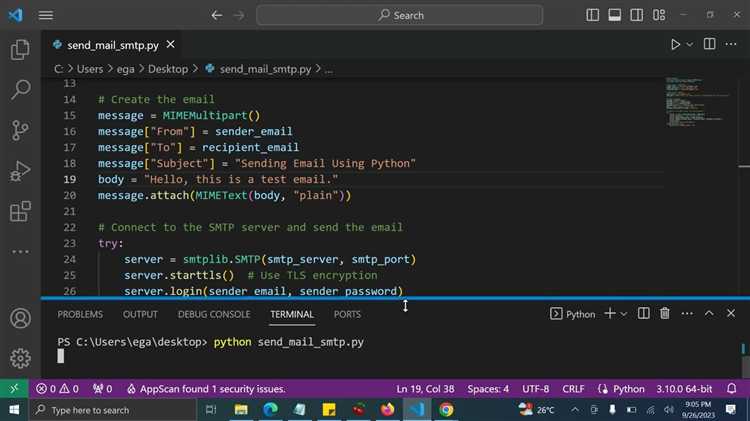 Установка библиотеки smtplib для отправки писем