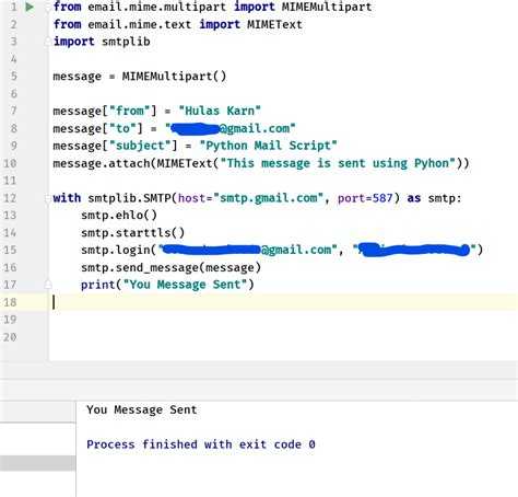 Как отправить письмо python