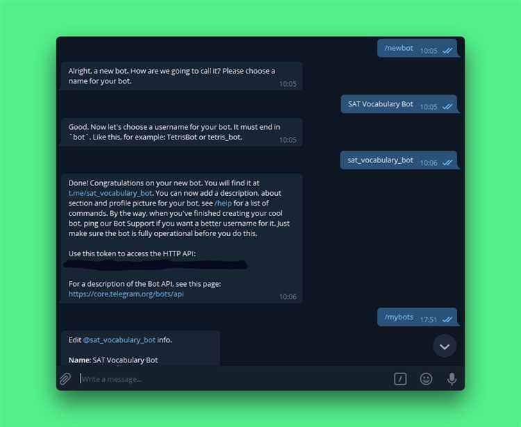 Подготовка окружения для работы с Telegram API