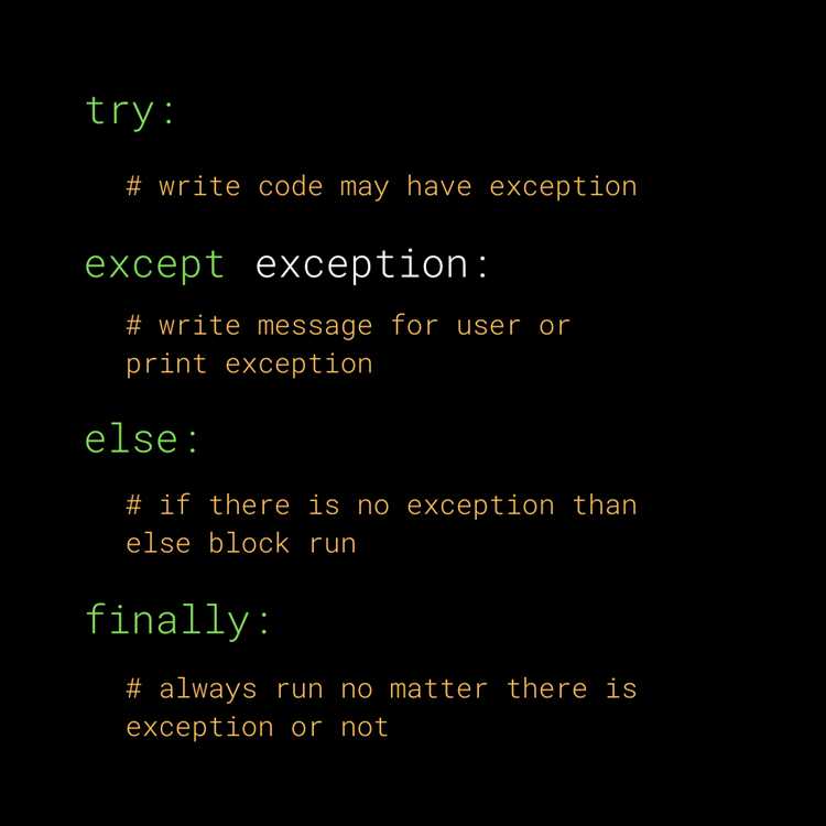 Как работает try except python