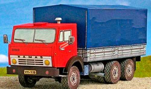 Как сделать каркас для модели КамАЗа из бумаги