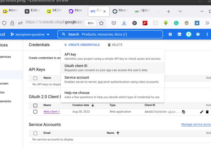 Создание сервиса Google Drive с использованием библиотеки google-api-python-client