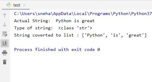 Как строку в список python