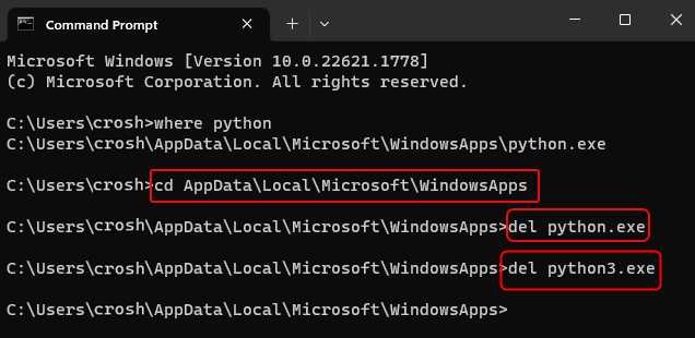 Как проверить успешность удаления всех библиотек Python?