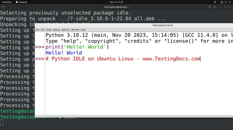 Проверка наличия зависимостей для IDLE Python