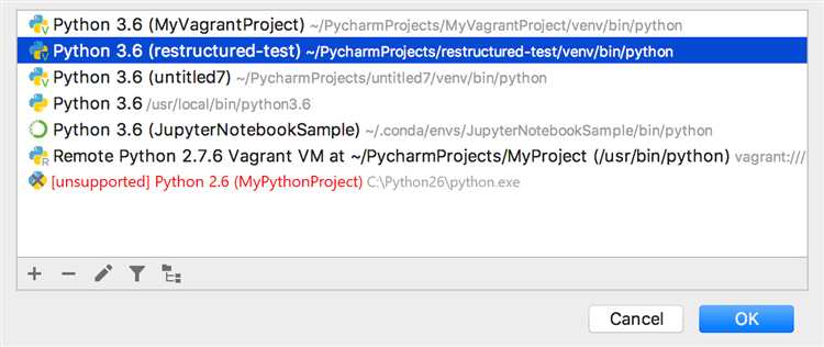 Чтобы настроить интерпретатор Python в PyCharm, откройте окно настроек, перейдя в меню undefinedFile</strong> → <strong>Settings</strong> (для Windows) или <strong>PyCharm</strong> → <strong>Preferences</strong> (для macOS). Далее, в левой панели выберите раздел <strong>Project: <имя_проекта> → Python Interpreter</strong>.»></p>
<p>В этом разделе отобразится текущий интерпретатор для вашего проекта. Для изменения интерпретатора нажмите на иконку шестеренки рядом с выпадающим списком и выберите <strong>Add…</strong>.</p>
<p>Откроется окно, где можно выбрать несколько типов интерпретаторов:</p>
<ul>
<li><strong>Virtualenv</strong> – создание нового виртуального окружения, которое изолирует зависимости проекта от глобальных.</li>
<li><strong>Conda</strong> – установка интерпретатора через Anaconda, что полезно при работе с большими научными библиотеками.</li>
<li><strong>System Interpreter</strong> – использование глобально установленного интерпретатора Python, который доступен на всей системе.</li>
<li><strong>Docker</strong> – возможность работы с контейнерами Docker для изоляции окружения.</li>
</ul>
<p>Для добавления нового интерпретатора, выберите нужный вариант и укажите путь к интерпретатору или создайте новое окружение. Например, для <strong>Virtualenv</strong> укажите путь, где будет храниться виртуальное окружение, и выберите нужную версию Python.</p>
<p>После выбора интерпретатора нажмите <strong>OK</strong>, чтобы применить изменения. PyCharm автоматически установит необходимые пакеты и настроит окружение для вашего проекта.</p>
<p>Для управления зависимостями внутри выбранного интерпретатора можно воспользоваться кнопкой <strong>+</strong> (установить новые библиотеки) или <strong>—</strong> (удалить существующие) в списке установленных пакетов.</p>
<p>Важно: после изменения интерпретатора в PyCharm может потребоваться перезагрузить проект для корректной работы с новыми зависимостями.</p>
<h2>Проверка правильности установки интерпретатора</h2>
<p><img decoding=