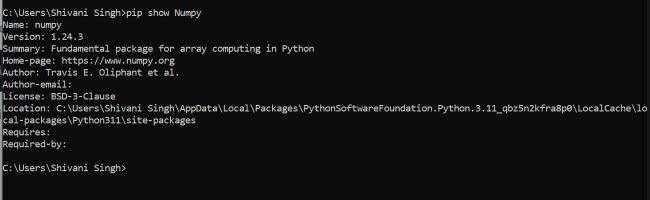Установка numpy в виртуальное окружение