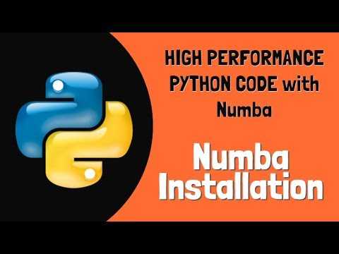 Как установить numba python