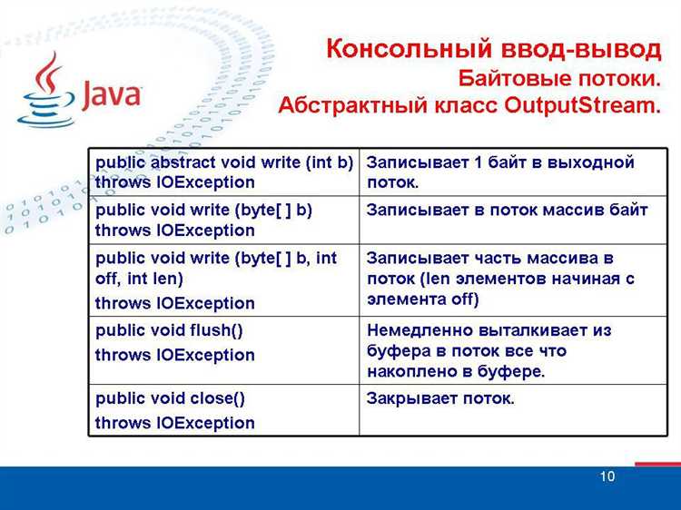 Пример чтения данных с использованием undefinedBufferedReader</code>«></p>
<p>Класс <code>BufferedReader</code> используется для буферизированного чтения текста из потока. Он оборачивает другие потоки, например, <code>FileReader</code>, и предоставляет методы для эффективного чтения строк.</p>
<pre>
import java.io.*;
public class BufferedReaderExample {
public static void main(String[] args) {
try (BufferedReader reader = new BufferedReader(new FileReader(