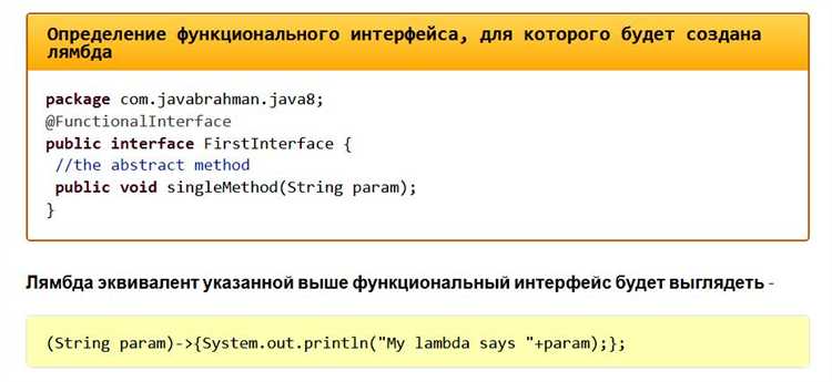Основы синтаксиса лямбда выражений в Java