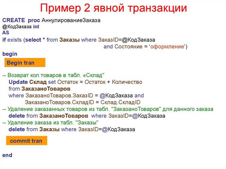 Основы работы с транзакциями в Java: begin, commit и rollback
