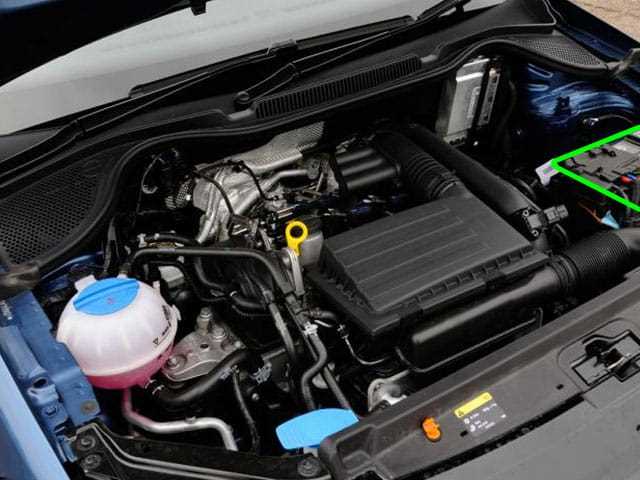 Номер двигателя на блоке цилиндров Volkswagen Polo
