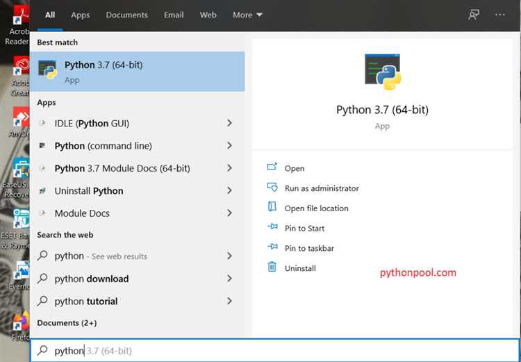 Установка нужной версии Python с официального сайта