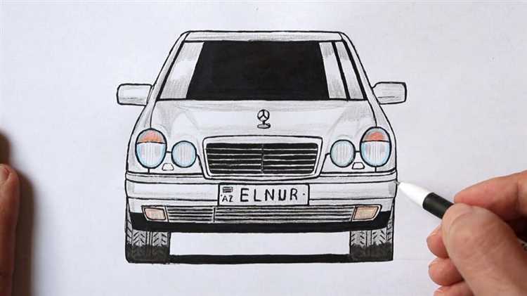 Рисование деталей передней части Mercedes AMG