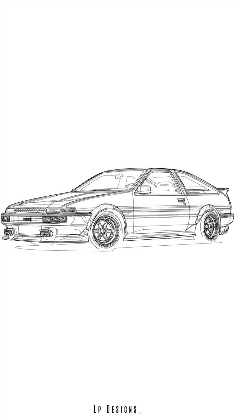 Как нарисовать toyota ae86 trueno