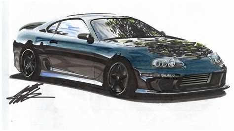Как правильно передать характерные детали кузова Toyota Supra