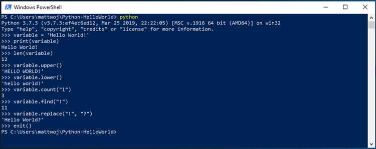 Скачивание установщика Python с помощью curl в командной строке
