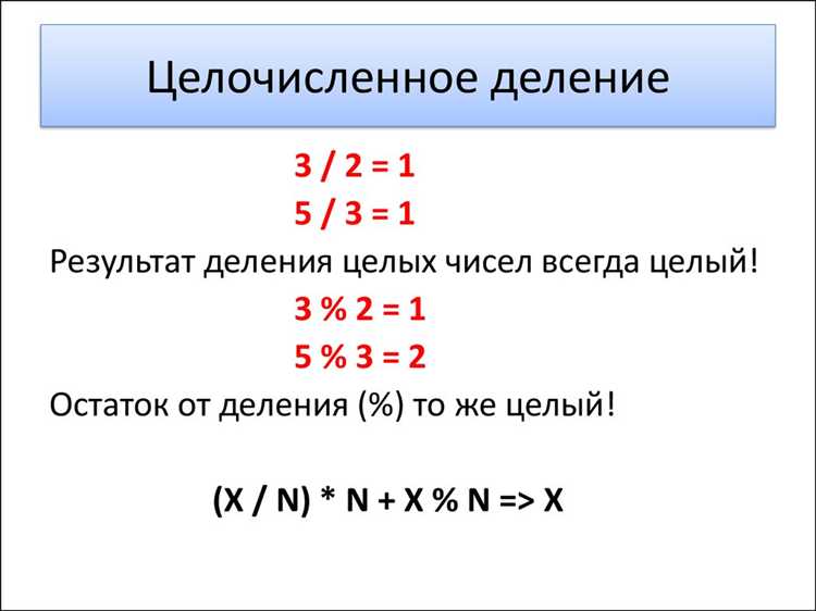 Как работает целочисленное деление при делении на ноль?