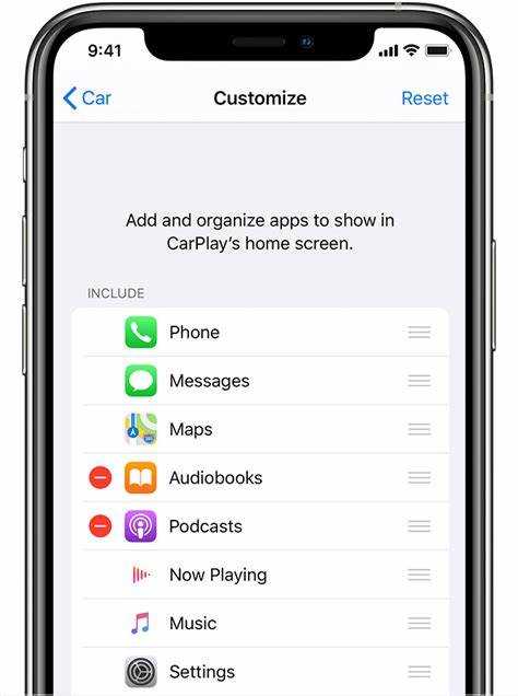 Выбор и настройка приложений на экране CarPlay в Camry