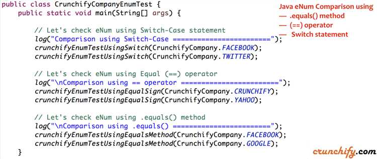 Почему не стоит использовать операторы == для сравнения enum