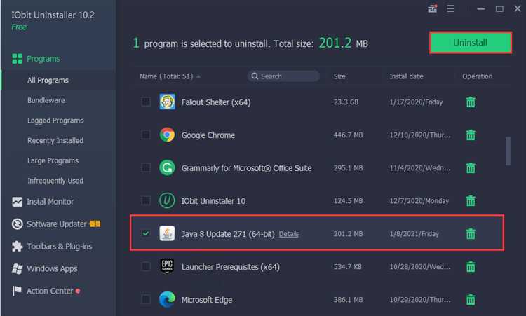 Удаление Java 8 с помощью командной строки