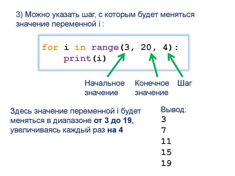 Использование continue для пропуска итераций