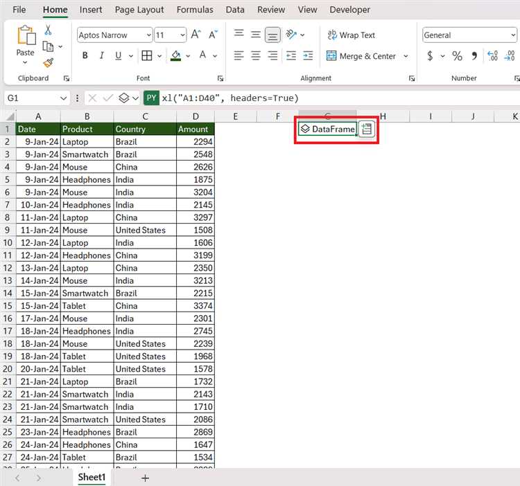 Как вывести данные из python в excel