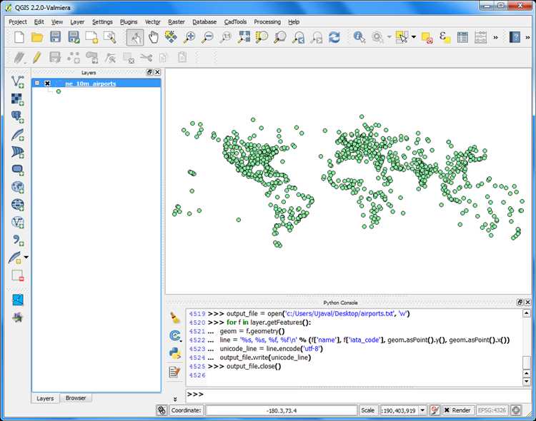 Запуск Python-скриптов из панели инструментов QGIS