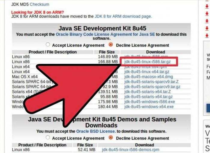 Ручная установка Java при сбое автоматического процесса