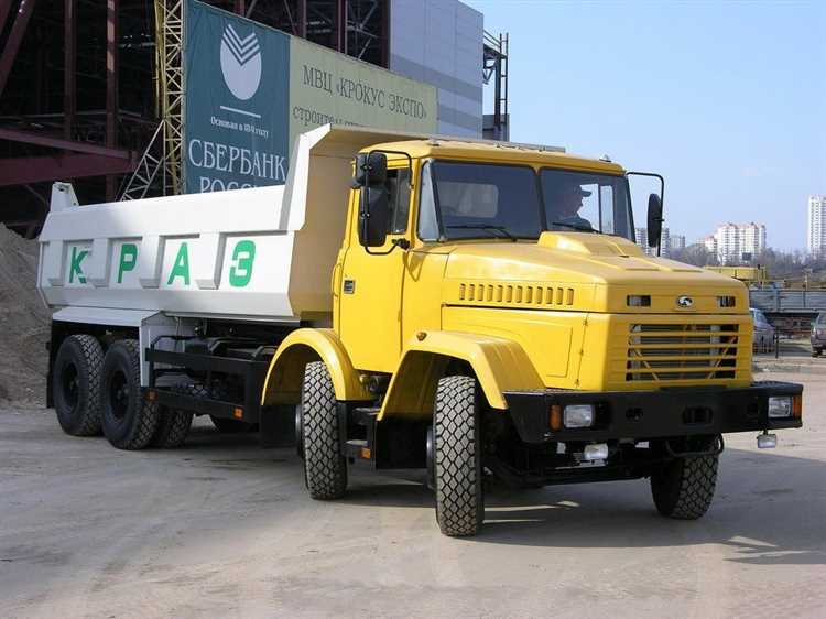 Средняя стоимость моделей Краз в зависимости от тоннажа