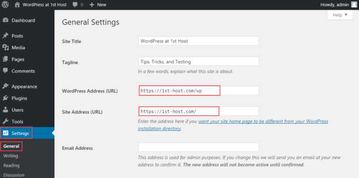 Изменение адреса панели с помощью плагина WPS Hide Login