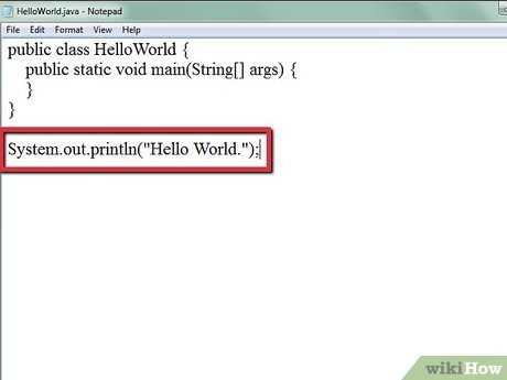 Создание первого Java-файла с кодом