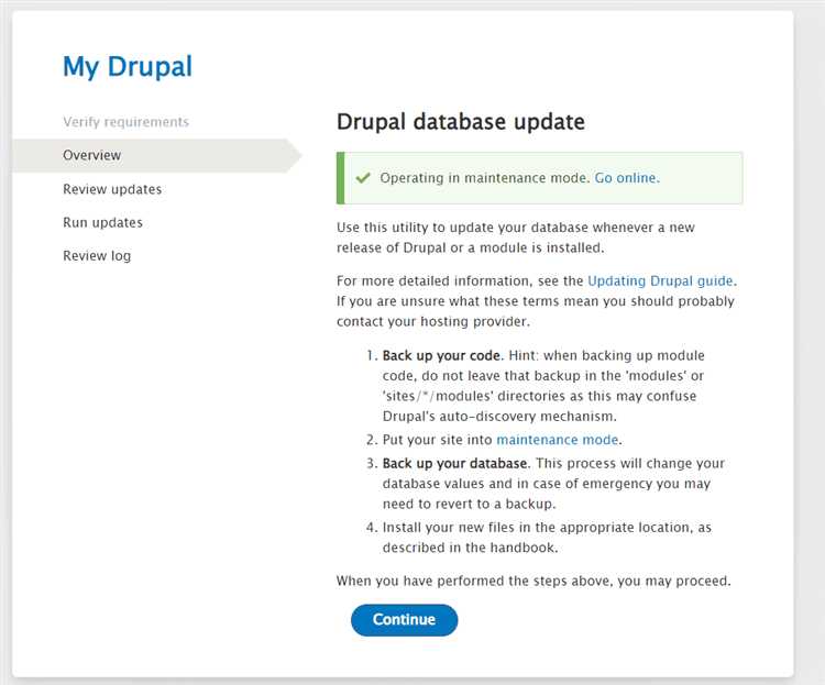 Загрузка и замена файлов новой версии Drupal 7