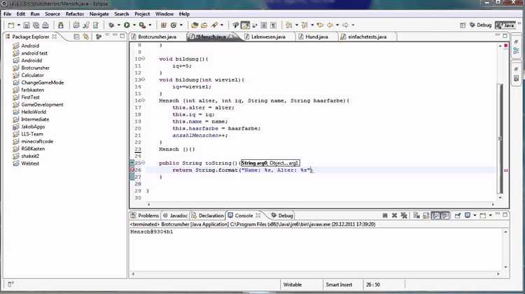 Как автоматически генерировать метод toString в IDE