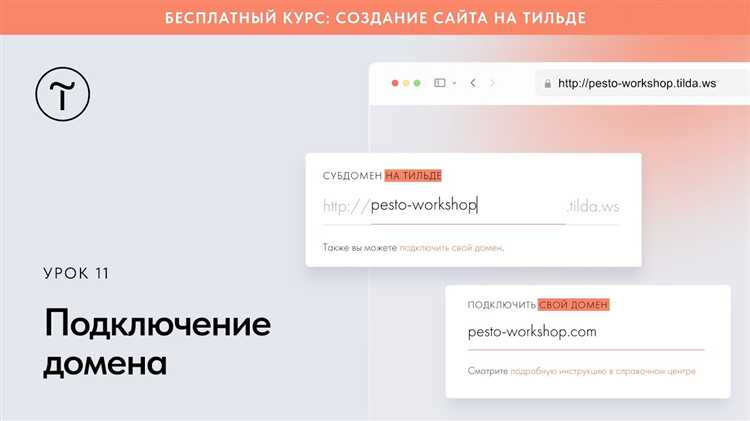 Добавление домена в проект на платформе Tilda