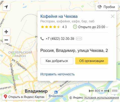 Пример вставки Яндекс Карты с указанием координат