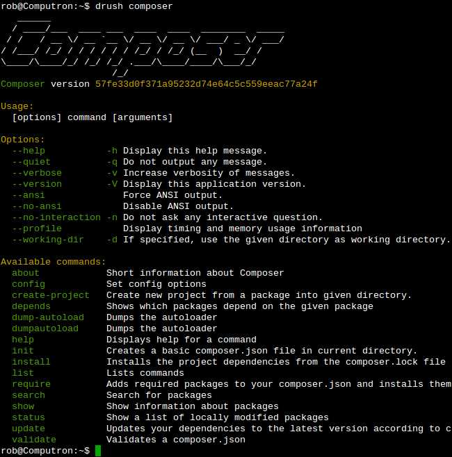 Особенности работы с модулями через Composer